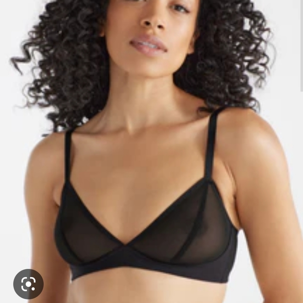 Mesh Deep-V Bra